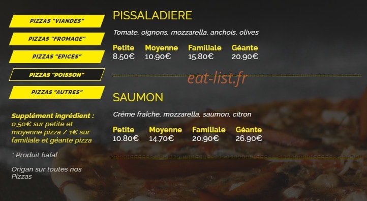Pizza Yellow — carte page 4