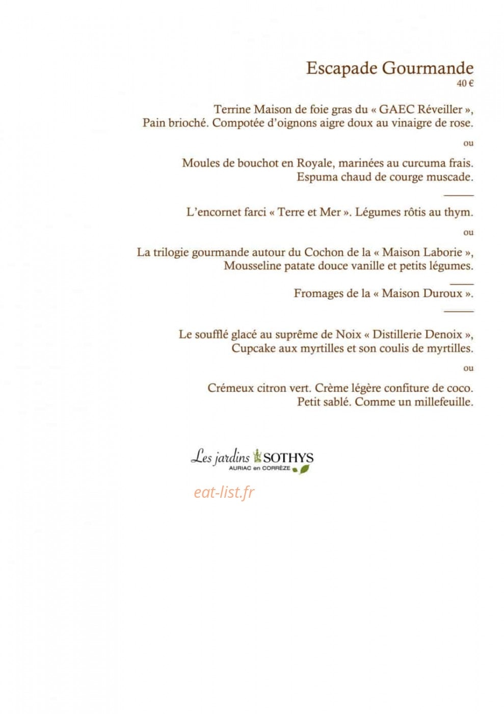 Les Jardins Sothys — carte page 3