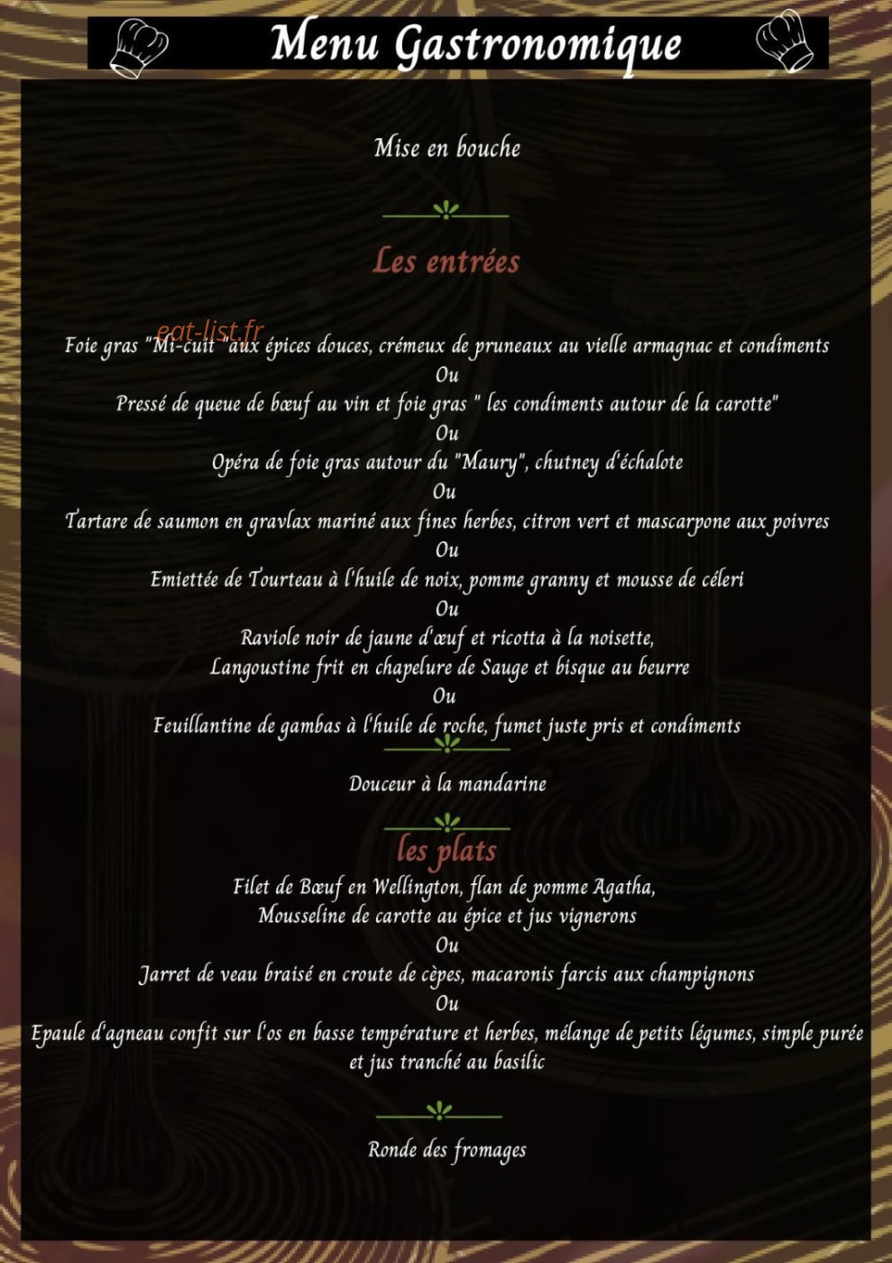Auberge de la Xaintrie — carte page 3