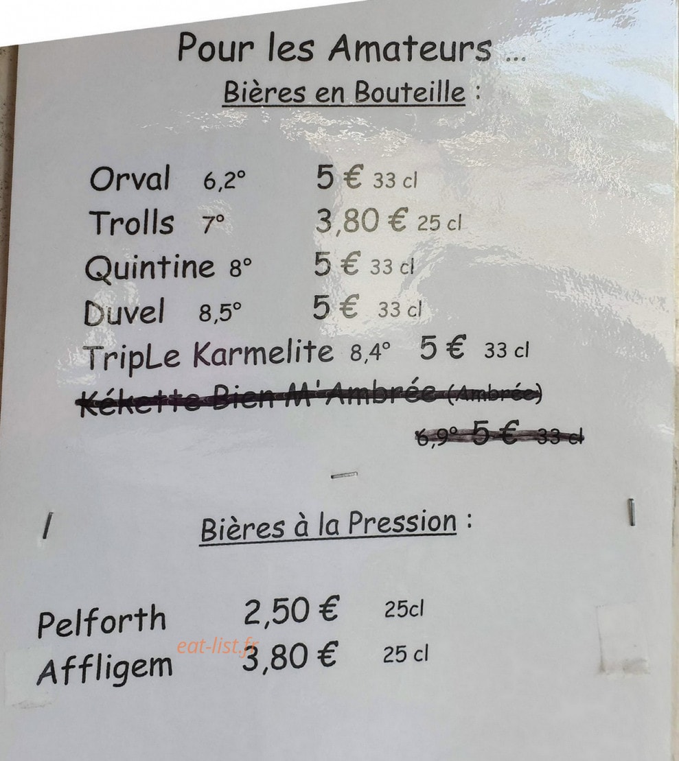 Restaurant de La Poste — carte page 1