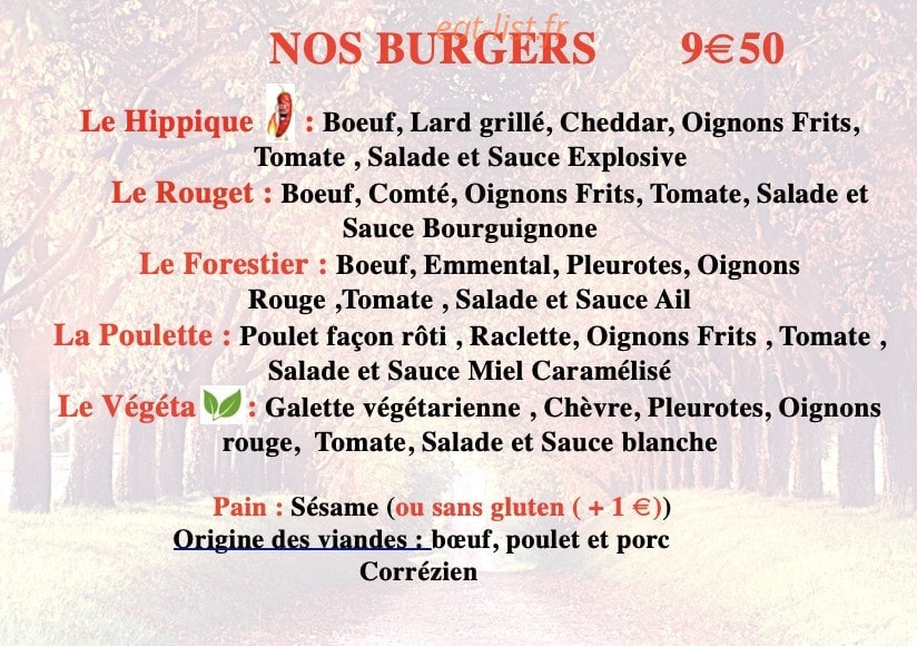 L'Homme Burger — carte page 3