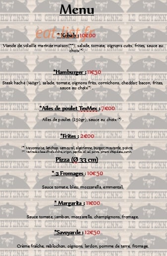 Le Cheyenne — carte page 2
