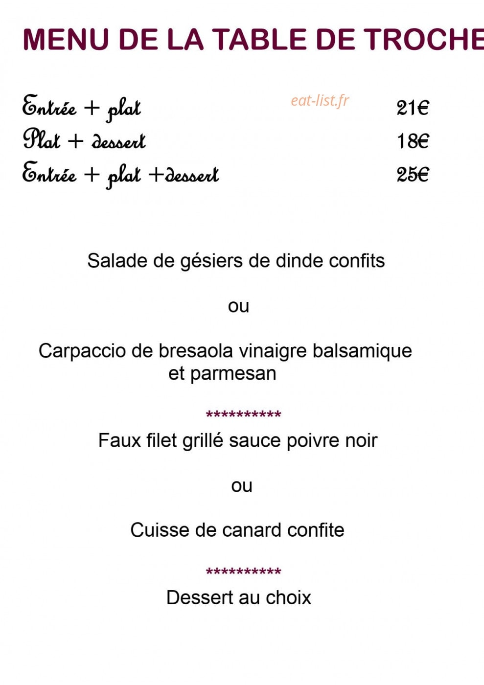 La table de troche — carte page 4