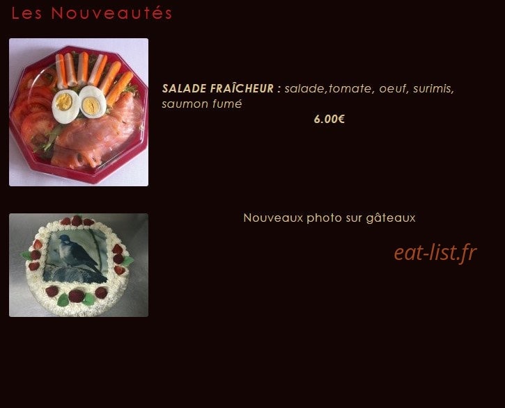 Au petit creux — carte page 1