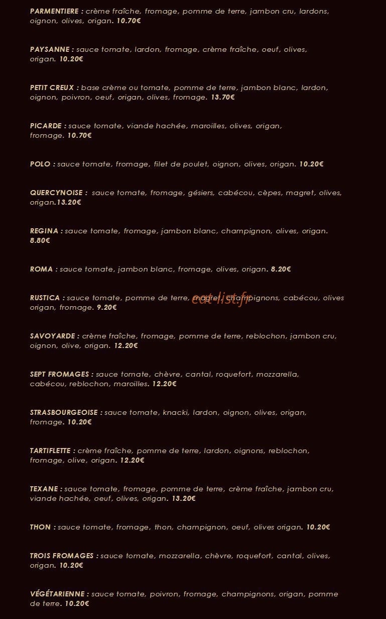 Au petit creux — carte page 7