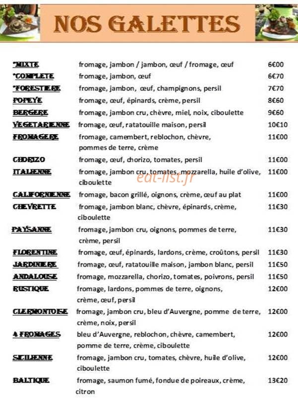 La Calèche — carte page 2