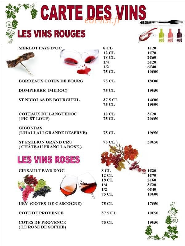 La Calèche — carte page 3