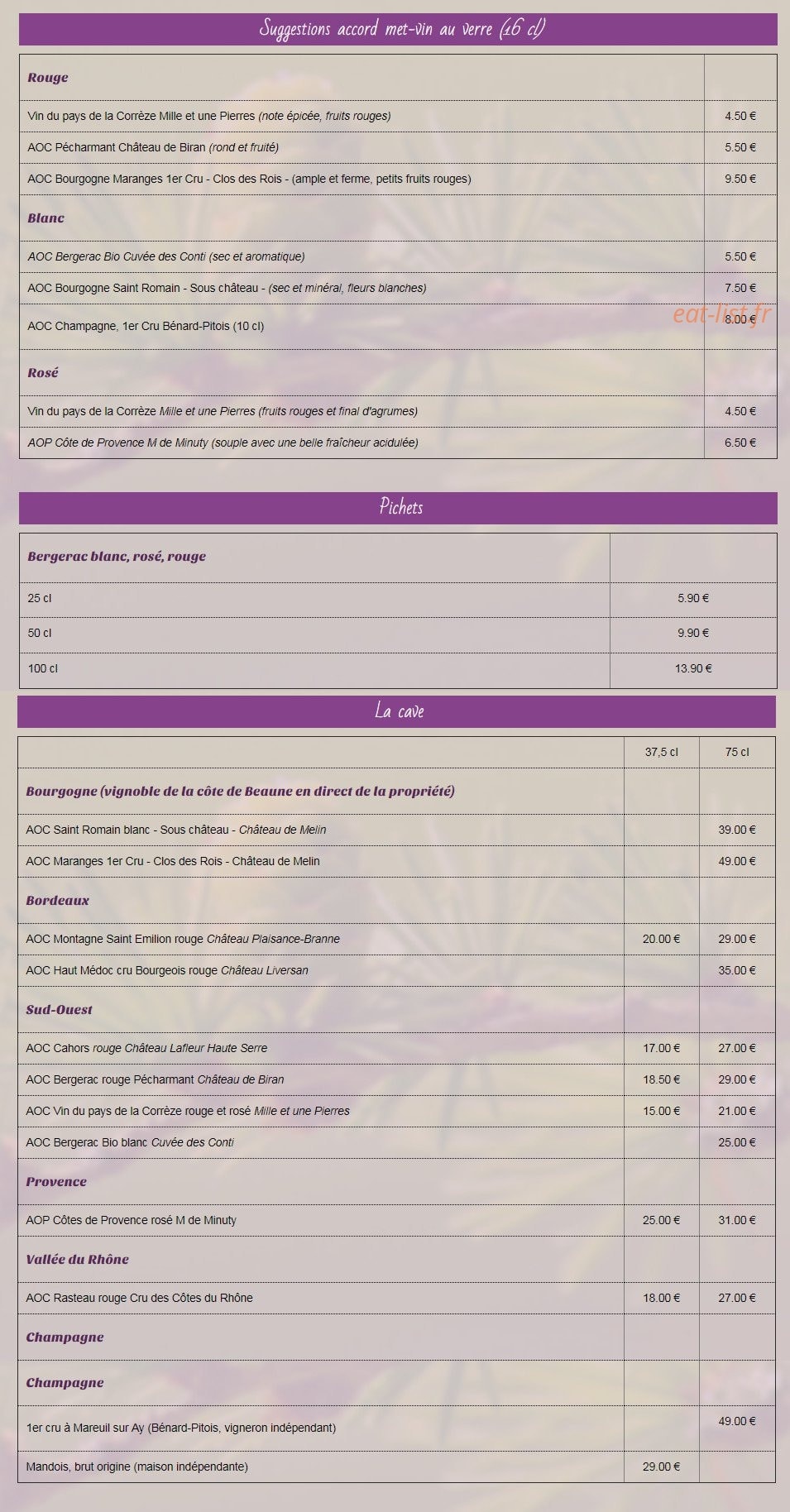 L'Europa Gourmand — carte page 2