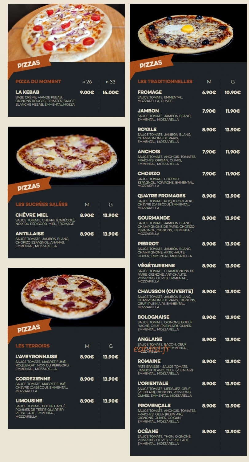Authentic's pizza — carte page 4