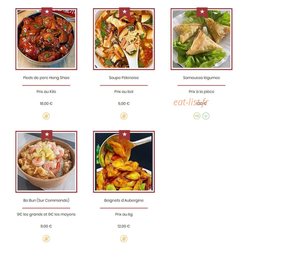 Chez Hong — carte page 3