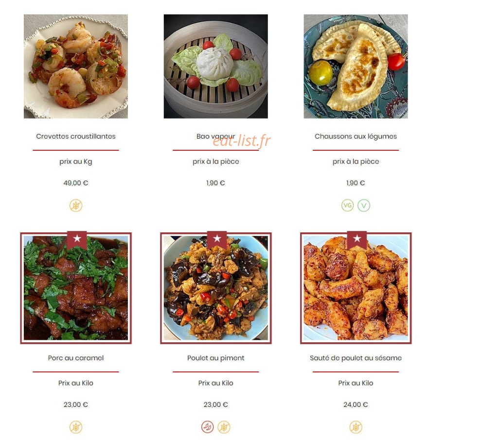 Chez Hong — carte page 2