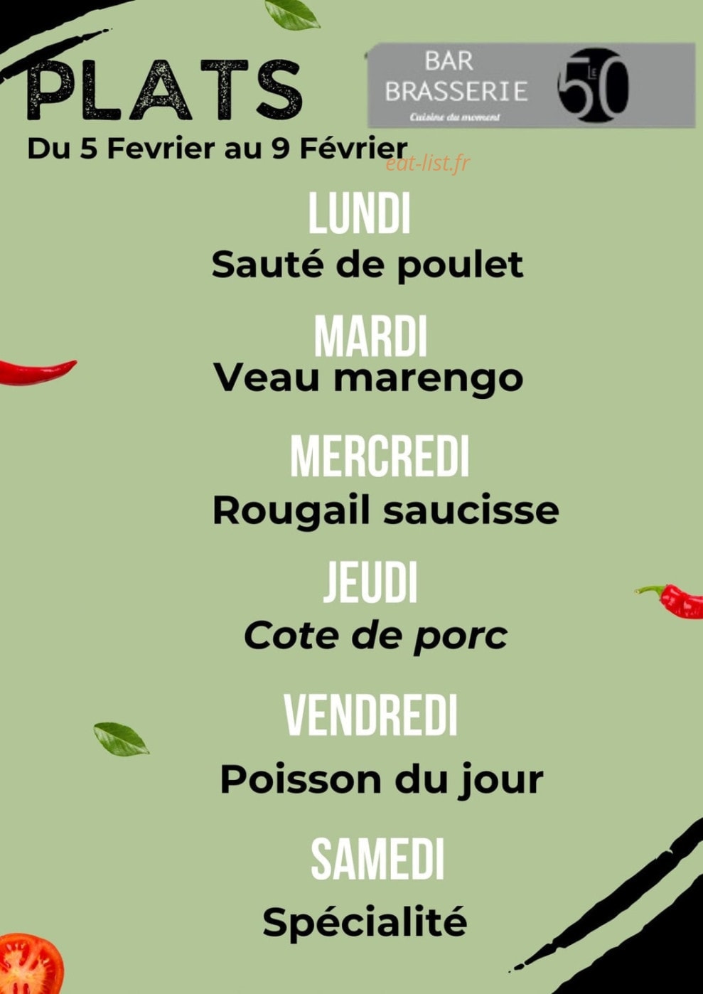 Le 50 — carte page 1
