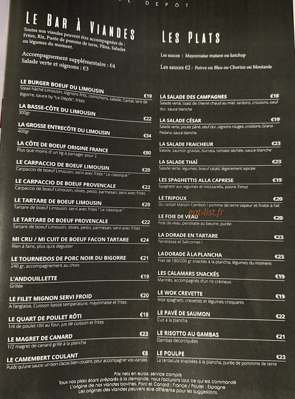 Le Dépôt — carte page 1