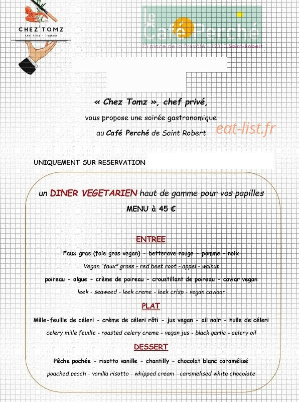 Le Café Perché — carte page 1