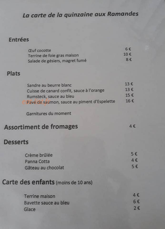 Les Ramandes — carte page 1