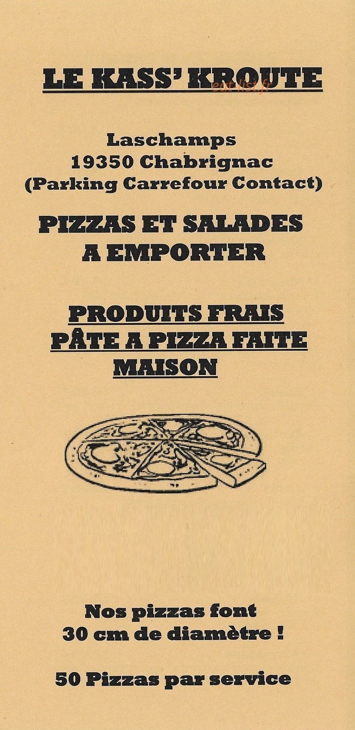 Le Kass ' Kroute — carte page 1