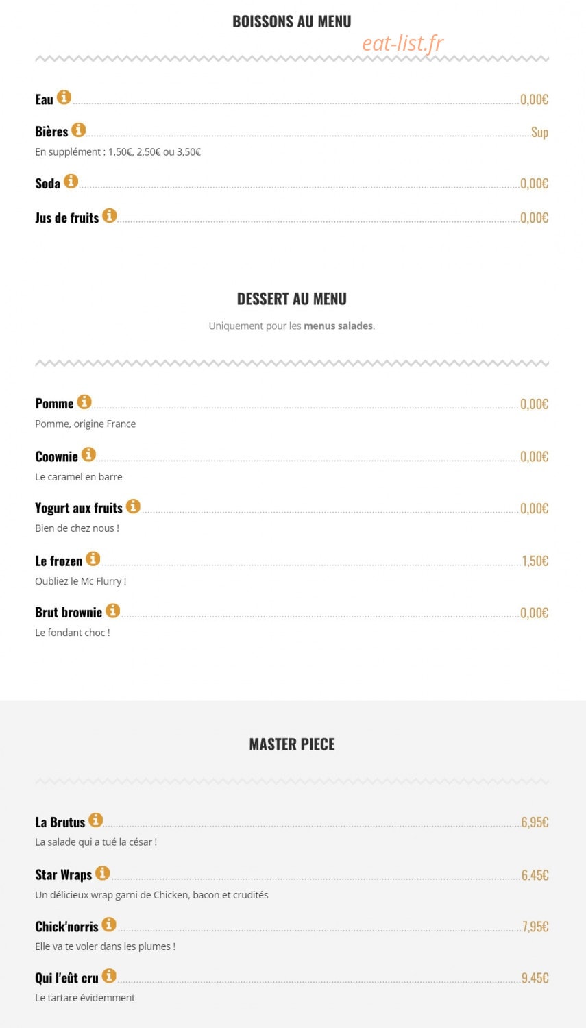 Brut Butcher — carte page 6