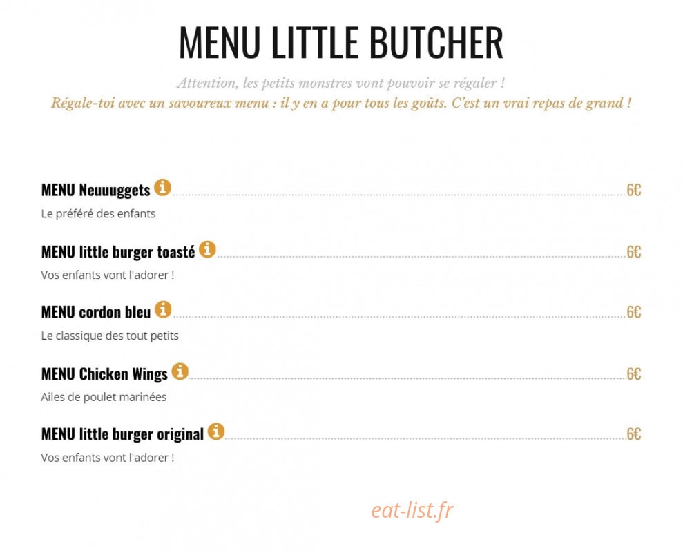 Brut Butcher — carte page 8