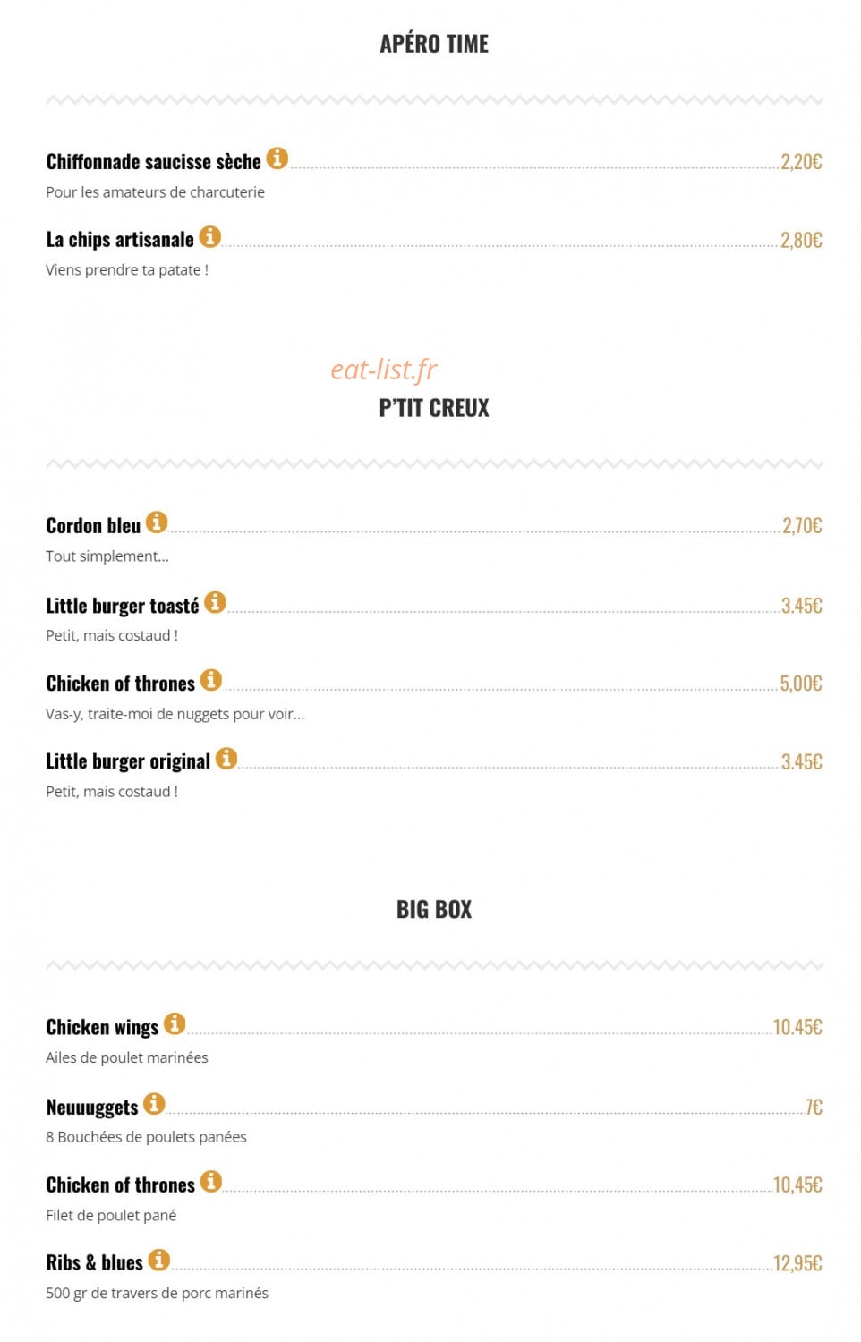 Brut Butcher — carte page 7