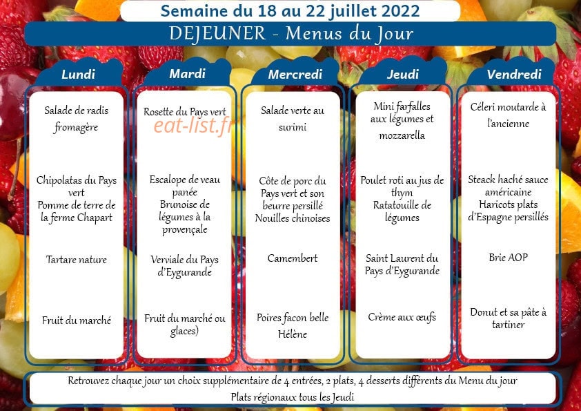Le Bistrot Mosaïc — carte page 1