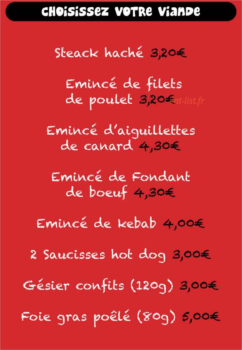 Snack Beef — carte page 13