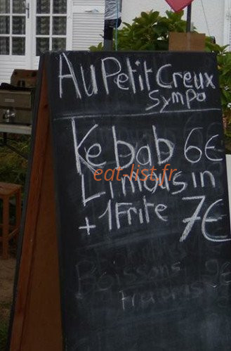 Au Petit Creux Sympa — carte page 1