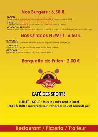 Café des Sports — carte page 4