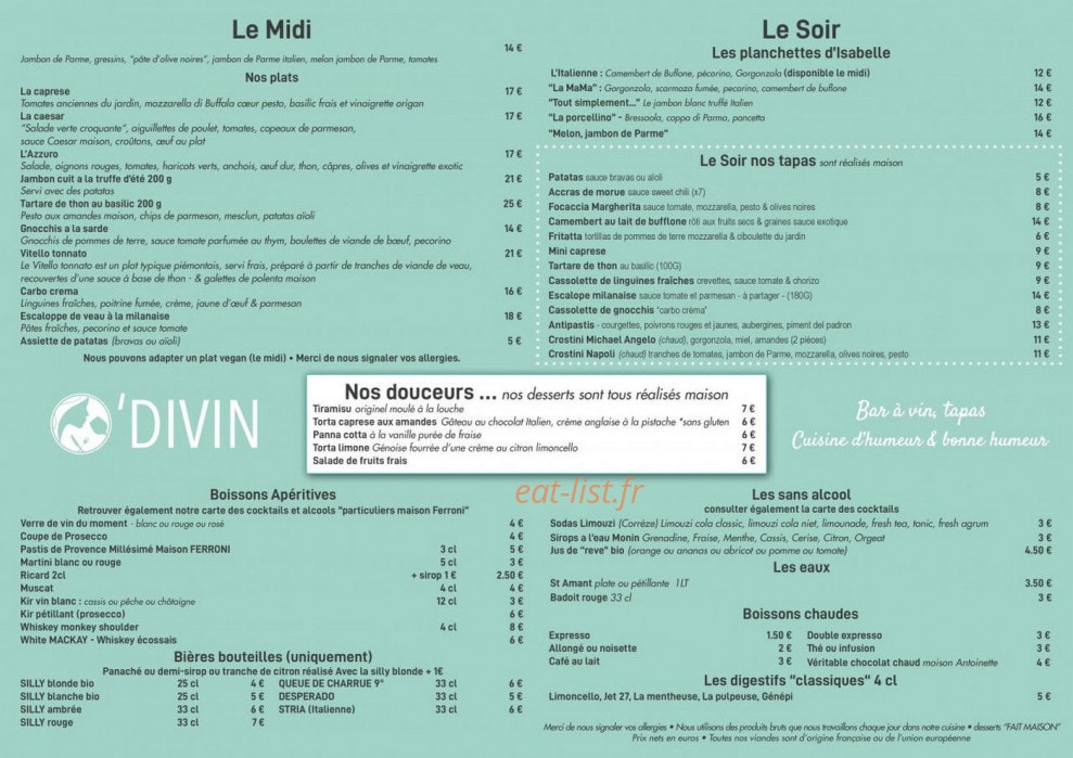 O'Divin — carte page 3