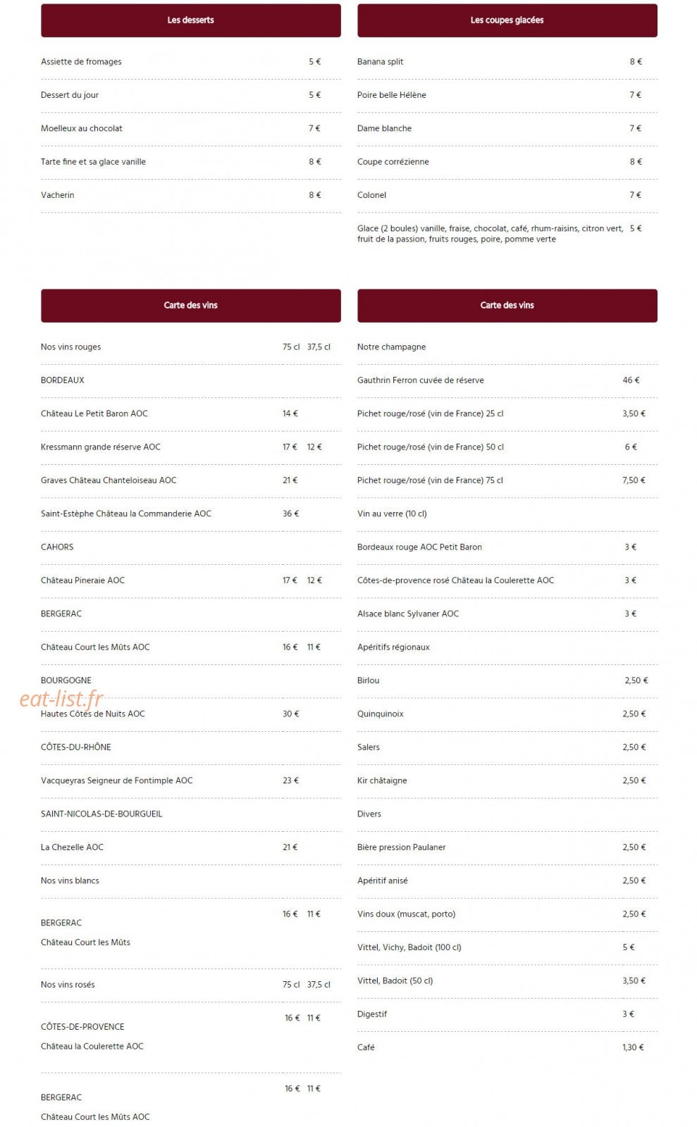 L'oustal — carte page 2