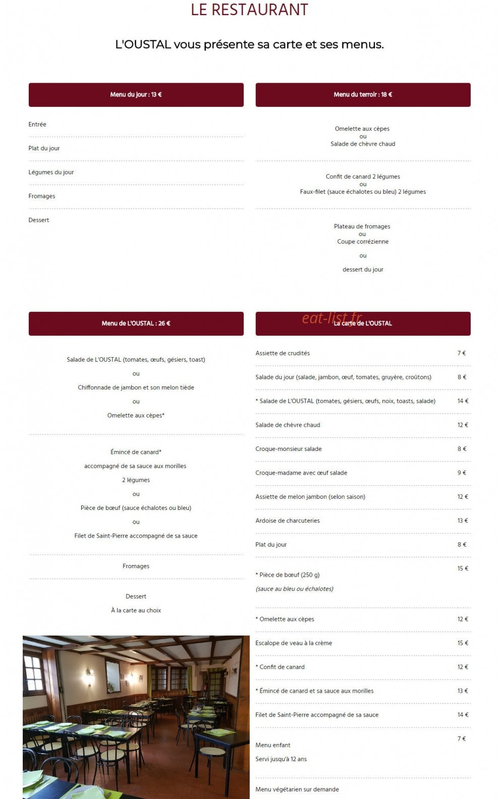L'oustal — carte page 1