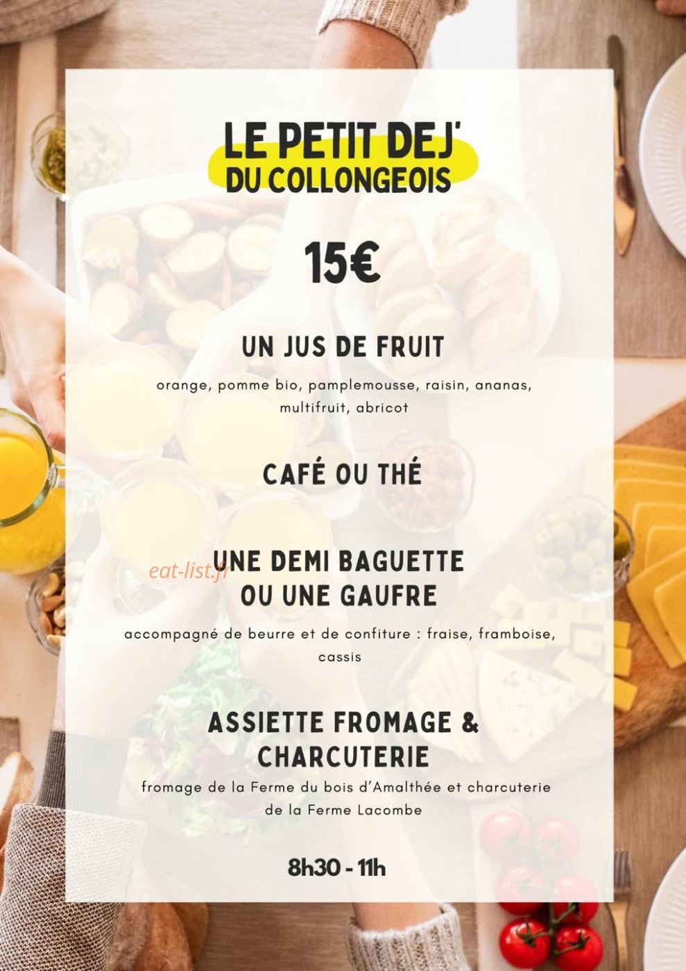 Au Petit Collonges — carte page 1