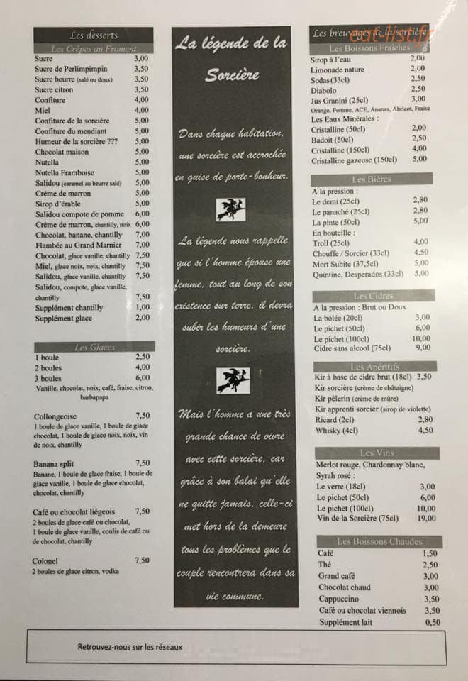 Creperie de la sorcière — carte page 3