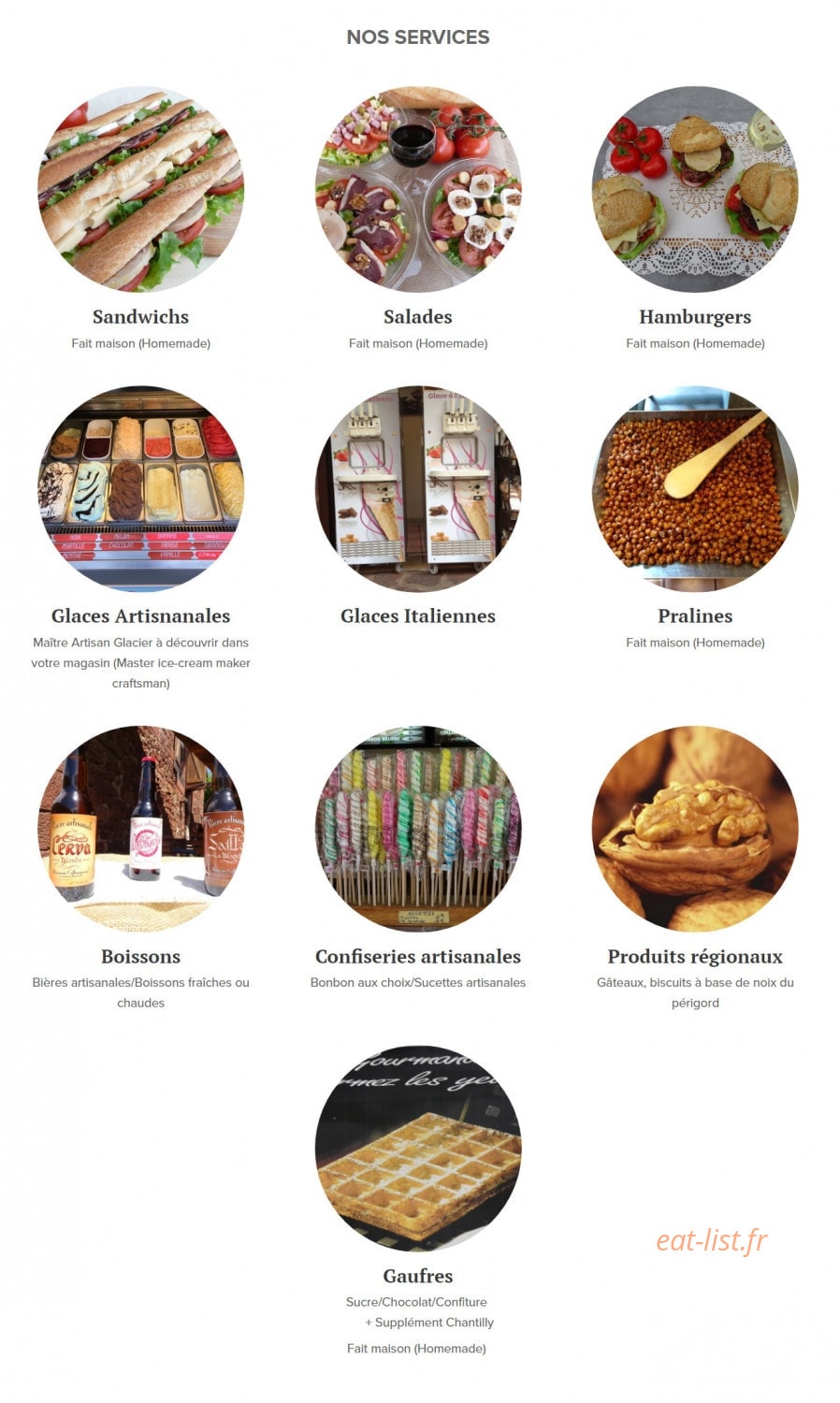 La Gourmandise — carte page 1