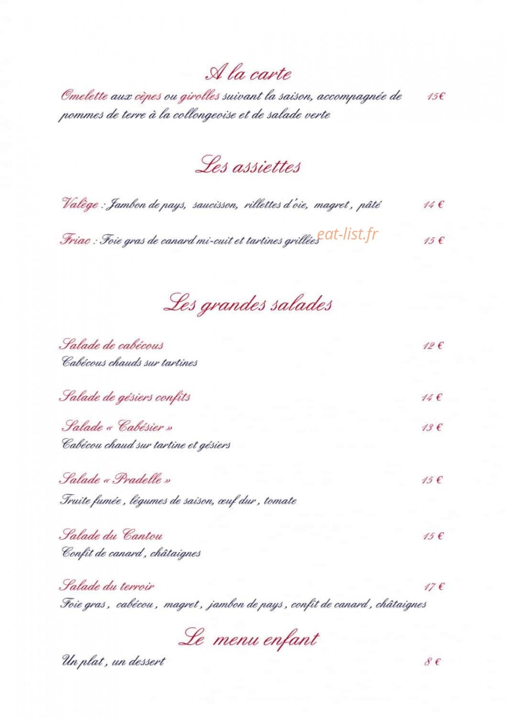 Le Cantou — carte page 3