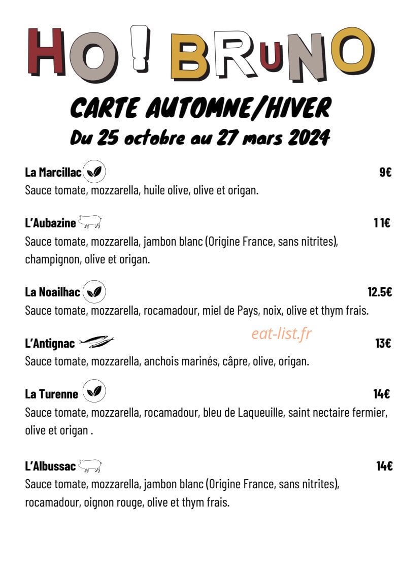 Ho ! Bruno — carte page 1
