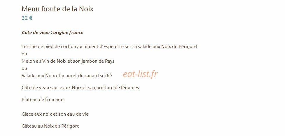 Le Relais du Quercy — carte page 11