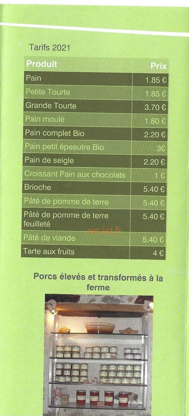 La Ferme du Malauzieux — carte page 2