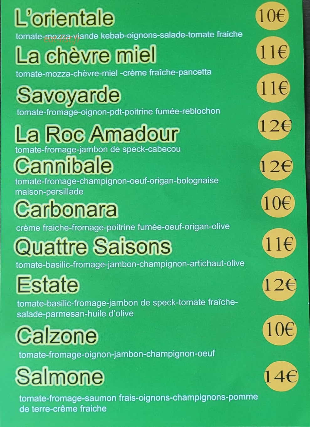 Comme chez ma Mère — carte page 2