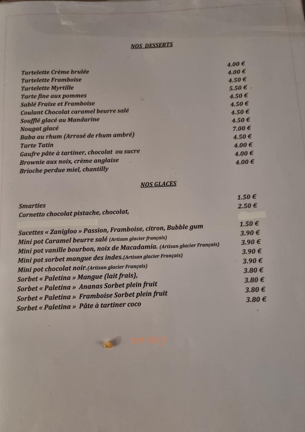 Le Chalet de Paul — carte page 1