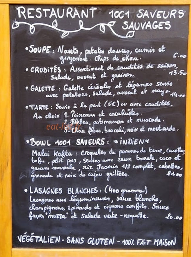 1001 Saveurs Sauvages — carte page 1