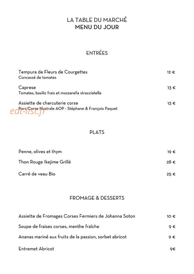 A Terrazza — carte page 1