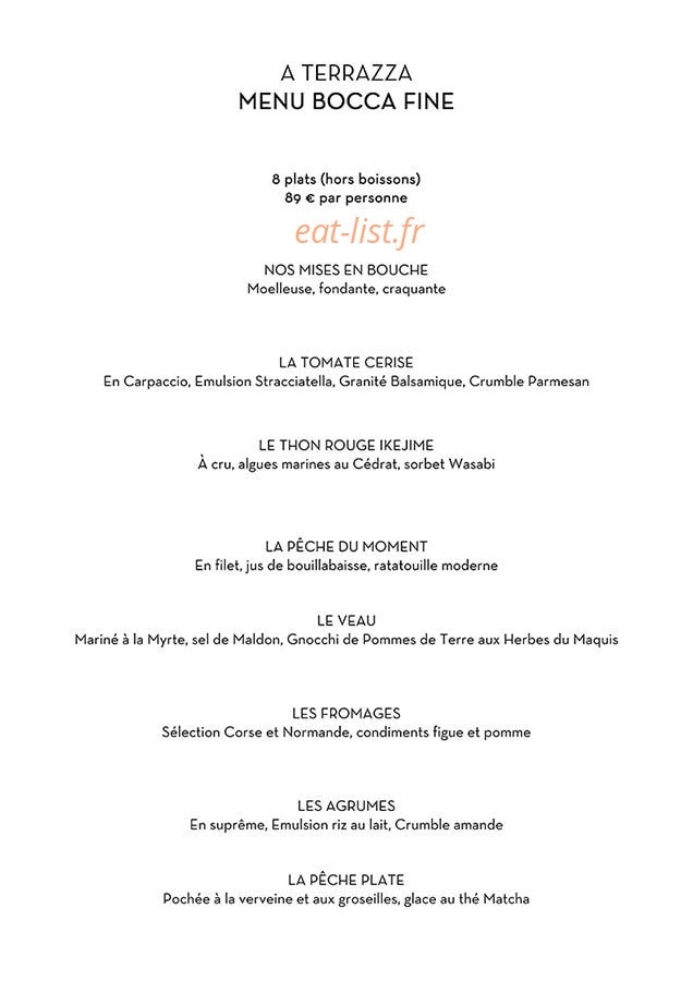 A Terrazza — carte page 2