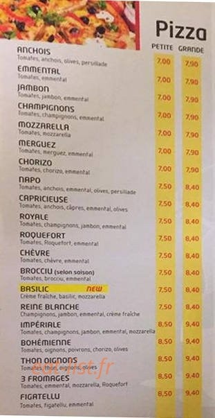 Allo Pizza — carte page 4