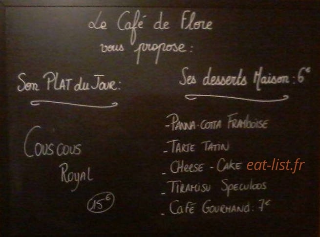 Café de flore — carte page 2