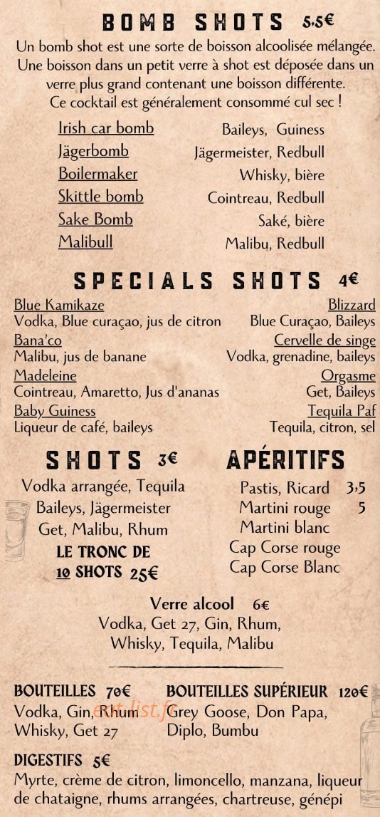 Camden Pub — carte page 4