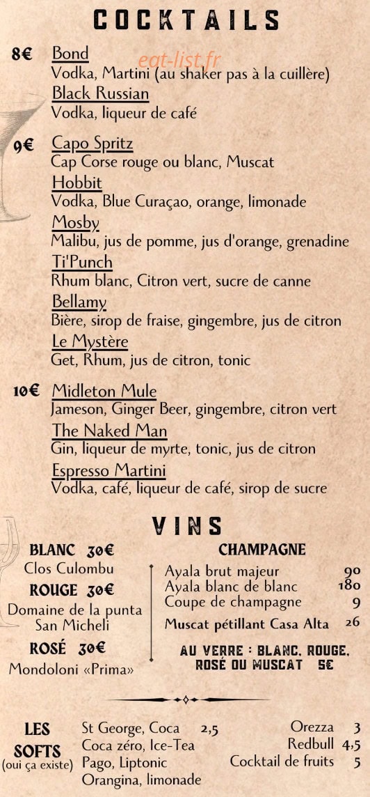 Camden Pub — carte page 6