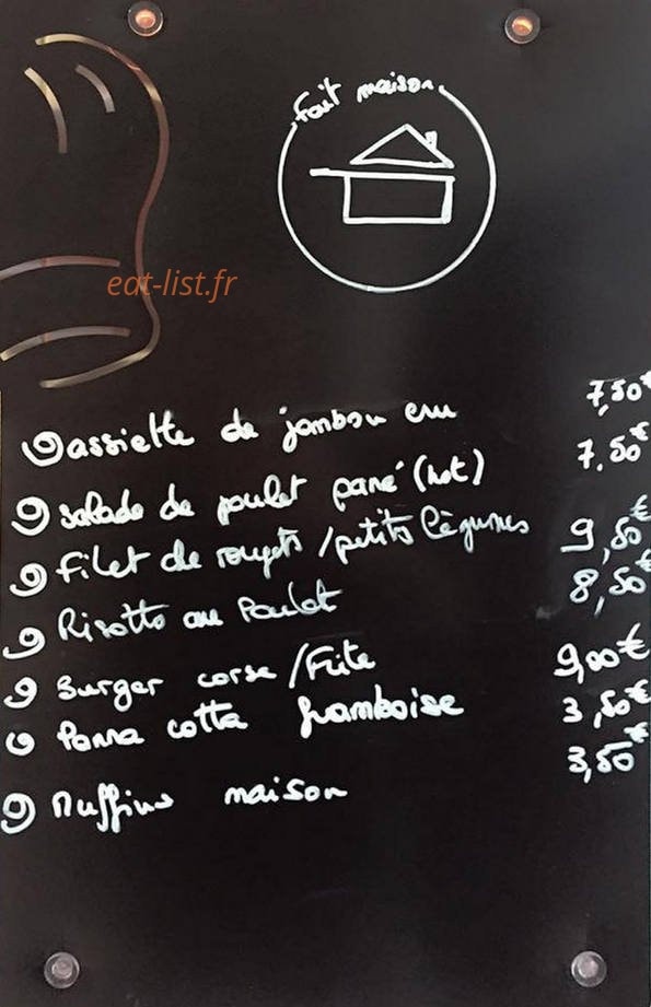 Chez Loïs pizza — carte page 1