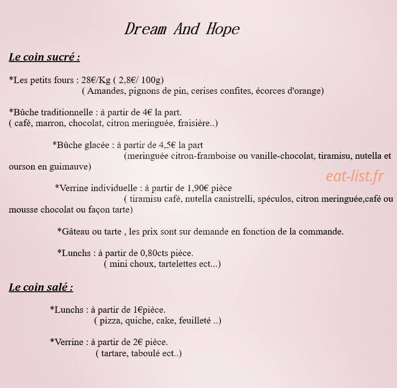 Dream And Hope — carte page 1