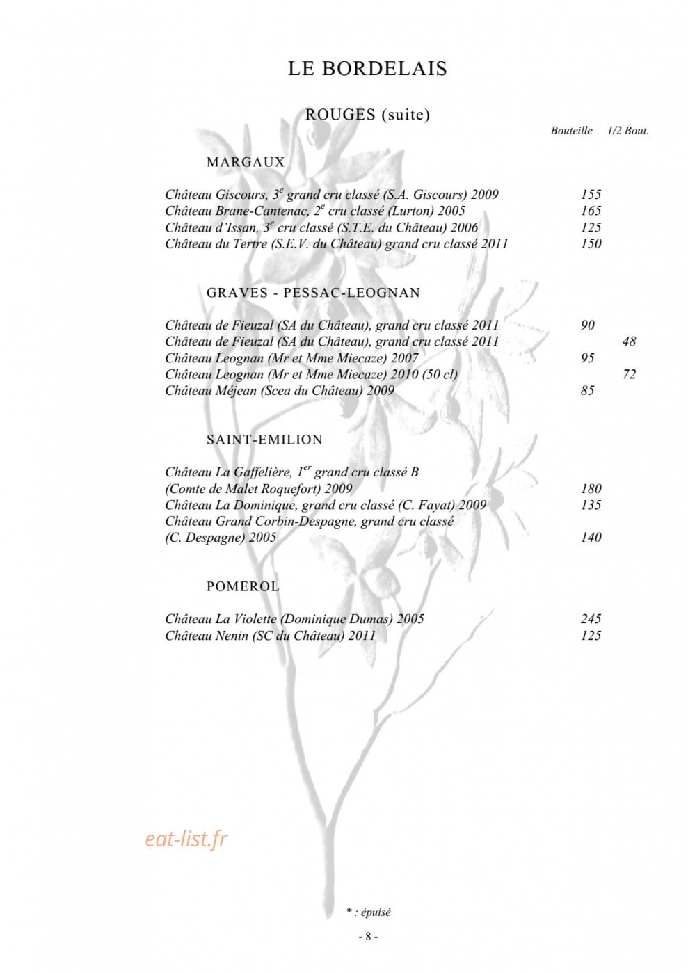 L’Arbousier — carte page 15