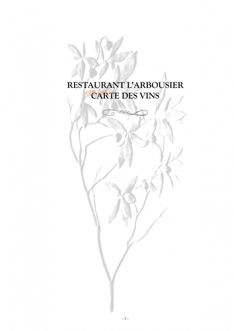L’Arbousier — carte page 8